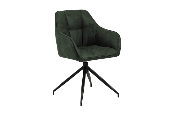 Nojatuoli Weatherly Hämähäkkijalka - Vihreä/Matta Musta - Ruokapöydän tuolit - Meikkituoli - Käsinojallinen tuoli
