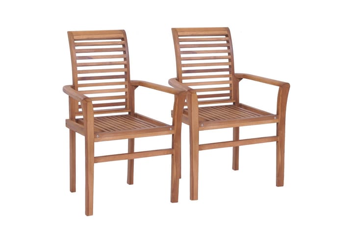 Pinottavat ruokapöydän tuolit 2 kpl täysi tiikki - Ruskea - Ruokapöydän tuolit - Käsinojallinen tuoli - Meikkituoli