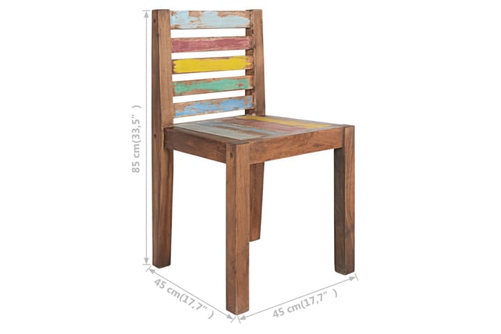Ruokapöydän tuolit 6 kpl kierrätetty täyspuu - Ruokapöydän tuolit - Käsinojallinen tuoli - Meikkituoli