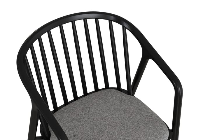 Ruokatuoli Neandir Käsinojilla Massiivipuu - Musta/Harmaa - Ruokapöydän tuolit