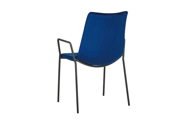 Ruokatuoli Royos 2-pak - Sametti / tummansininen - Ruokapöydän tuolit - Meikkituoli - Käsinojallinen tuoli
