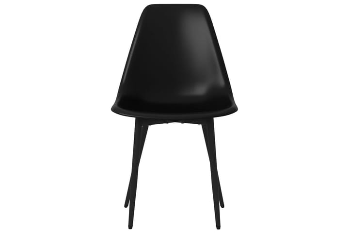 Ruokatuolit 2 kpl musta PP - Ruokapöydän tuolit - Käsinojallinen tuoli - Meikkituoli