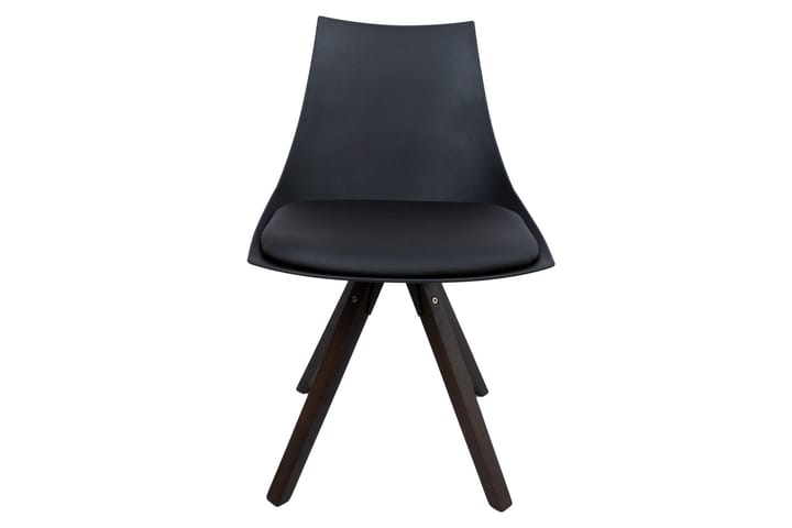 Tuoli Adele 46,5x53x80 Musta Muovi/Tumma Pyökki - Ruokapöydän tuolit
