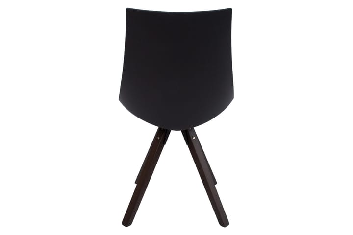 Tuoli Adele 46,5x53x80 Musta Muovi/Tumma Pyökki - Ruokapöydän tuolit