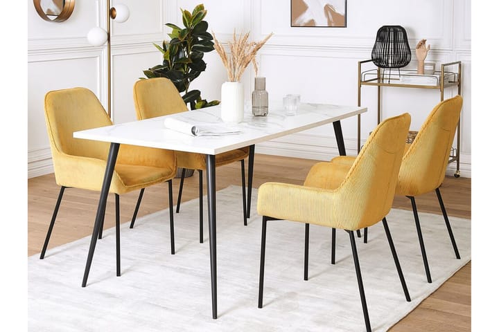 Tuoli Askerollo 2-pak - Keltainen - Ruokapöydän tuolit