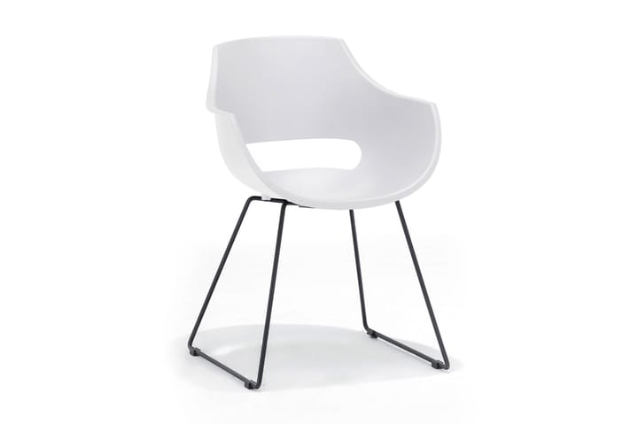 Tuoli Barja 60 cm - Valkoinen - Ruokapöydän tuolit - Meikkituoli - Käsinojallinen tuoli