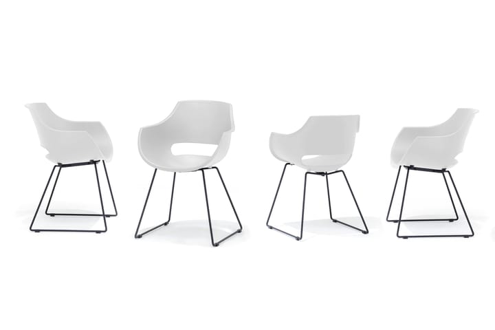 Tuoli Barja 60 cm - Valkoinen - Ruokapöydän tuolit - Meikkituoli - Käsinojallinen tuoli