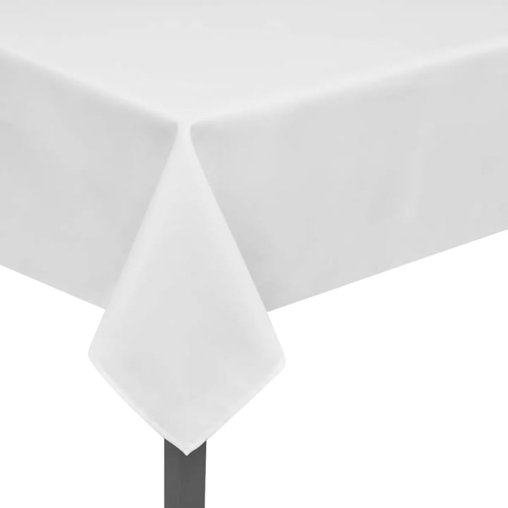 5 Pöytäliinaa Valkoinen 130 x 130 cm - Valkoinen - Kaitaliina - Keittiötekstiilit