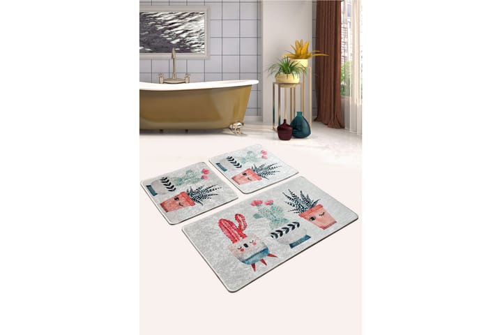 Kylpyhuonematto Baray 3 kpl - Monivärinen - Kylpyhuoneen matto