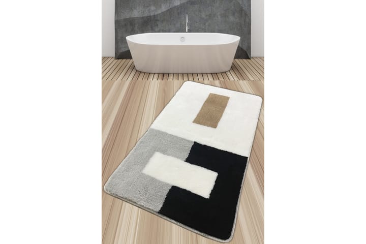 Kylpyhuonematto Jaswant 70x120 cm Suorakaide - Monivärinen - Kylpyhuoneen matto