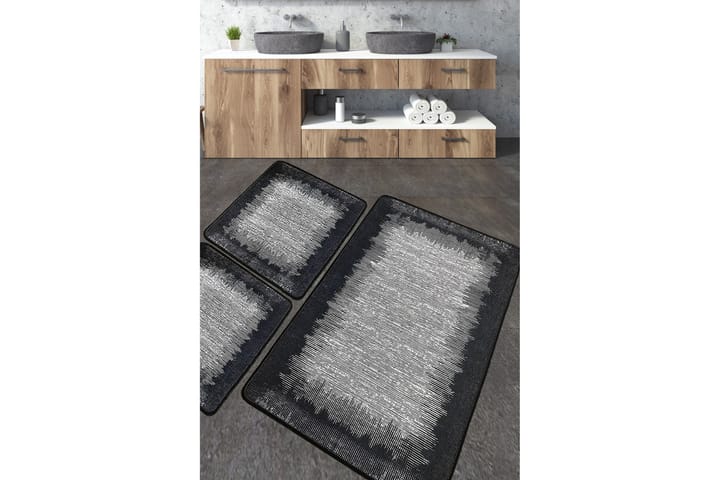 Kylpyhuonematto Nikahat 60x100 cm Suorakaide - Monivärinen - Kylpyhuoneen matto
