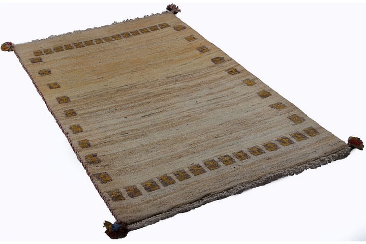 Käsinsolmittu Gabbeh Shiraz Villa Kerma/Harmaa 81x133cm - Harmaa/Kerma - Persialainen matto - Itämainen matto - Käsintehdyt matot