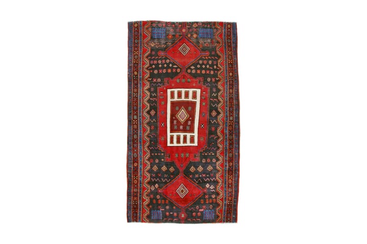 Käsinsolmittu persialainen matto 134x256 cm - Tummansininen / Punainen - Persialainen matto - Itämainen matto