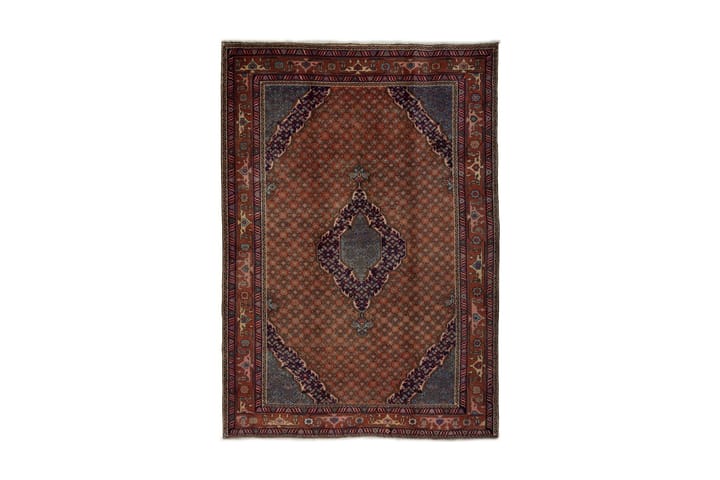 Käsinsolmittu persialainen matto 201x283 cm - Kupari / Sininen - Persialainen matto - Itämainen matto