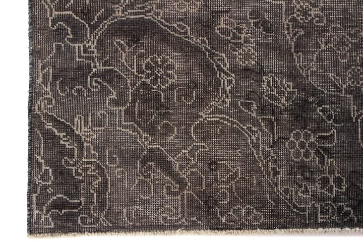 Käsinsolmittu Persialainen Villamatto 225x331 cm Vintage - Tummanharmaa - Persialainen matto - Itämainen matto