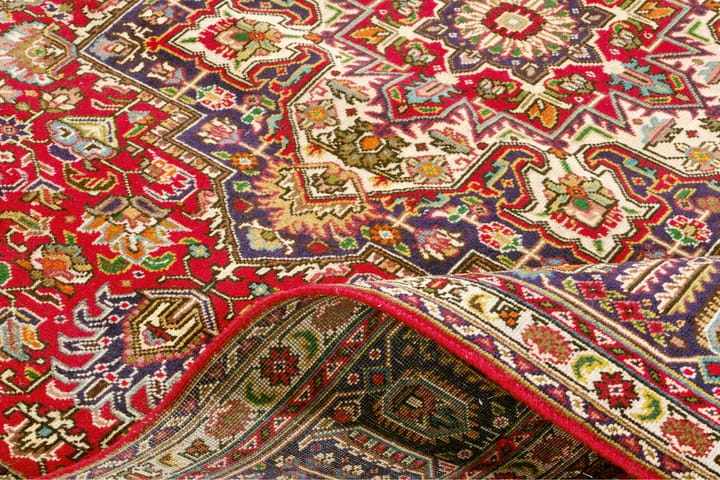 Käsinsolmittu Persialainen Patina matto 245x351 cm - Punainen/Tummansininen - Persialainen matto - Itämainen matto