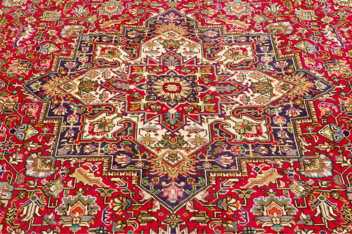 Käsinsolmittu Persialainen Patina matto 245x351 cm - Punainen/Tummansininen - Persialainen matto - Itämainen matto
