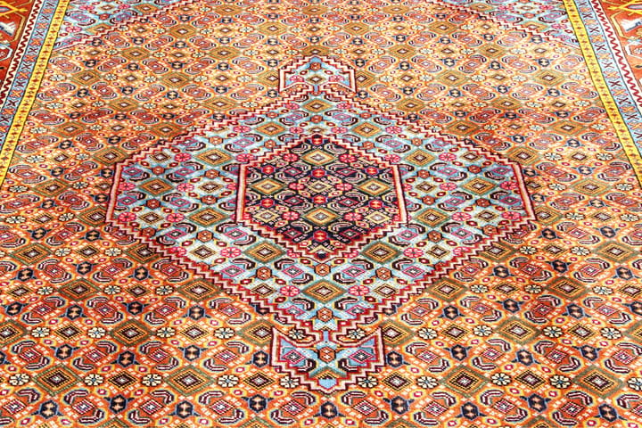Käsinsolmittu persialainen matto 197x288 cm - Kupari / Ruskea - Persialainen matto - Itämainen matto