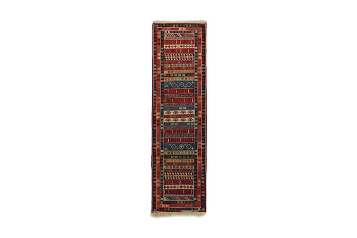 Käsinsolmittu Persialainen Villamatto 85x291 cm Kelim - Monivärinen - Kelim-matto
