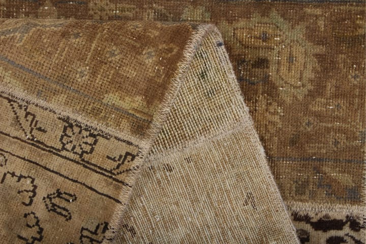 Käsinsolmittu Tilkkumatto Villa/Lanka Moniväri 190x353cm - Monivärinen - Käsintehdyt matot - Patchwork-matto