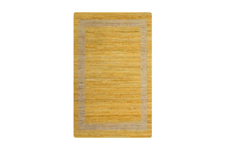 Käsintehty juuttimatto keltainen 120x180 cm - Keltainen - Käsintehdyt matot - Sisalmatto - Juuttimatto & Hamppumatto