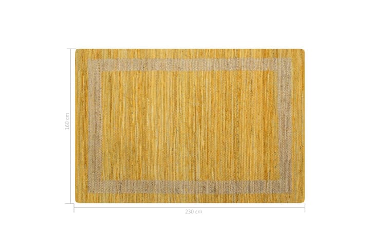 Käsintehty juuttimatto keltainen 160x230 cm - Keltainen - Juuttimatto & Hamppumatto - Käsintehdyt matot - Sisalmatto