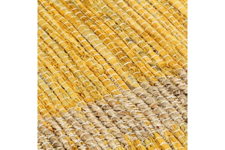 Käsintehty juuttimatto keltainen 160x230 cm - Keltainen - Juuttimatto & Hamppumatto - Käsintehdyt matot - Sisalmatto