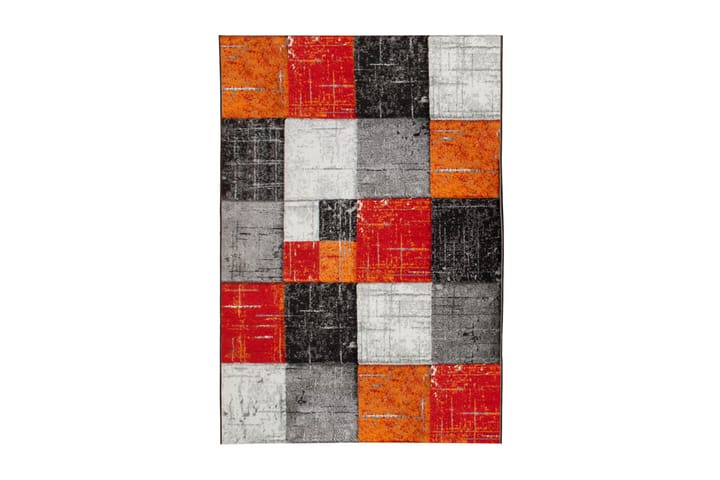 Friezematto London Square 240x340 cm Punainen/Oranssi - Punainen/Oranssi - Pyöreät matot - Kuviollinen matto & värikäs matto - Iso matto
 - Wilton-matto