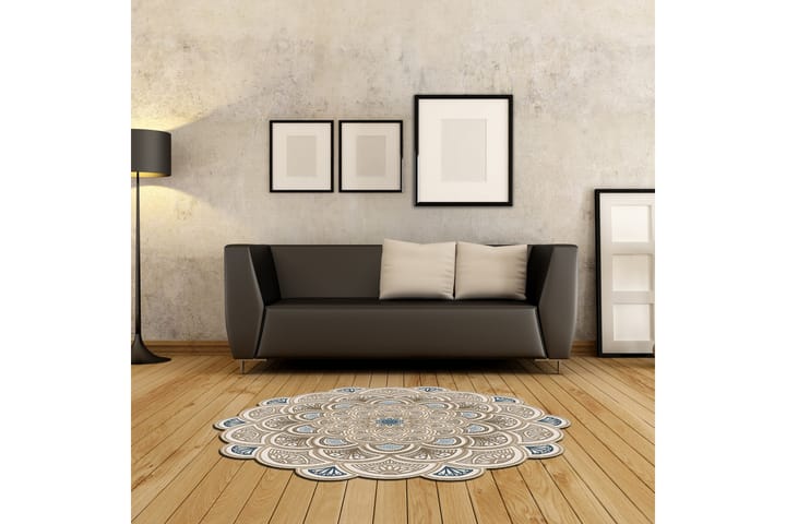 Käytävämatto Rafat 100x100 cm Suorakaide - Kerma - Wilton-matto - Kuviollinen matto & värikäs matto