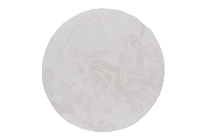 Polyesterimatto Karaka Pyöreä 200 cm - Valkoinen - Viskoosimatto & keinosilkkimatto - Pyöreät matot