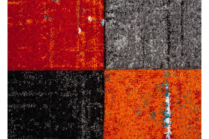 Friezematto London Square 240x340 cm Punainen/Oranssi - Punainen/Oranssi - Pyöreät matot - Kuviollinen matto & värikäs matto - Iso matto
 - Wilton-matto