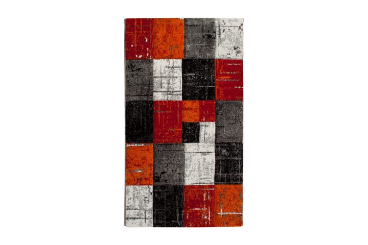 Friezematto London Square 80x350 - Punainen/Oranssi - Pyöreät matot - Kuviollinen matto & värikäs matto - Iso matto
 - Wilton-matto