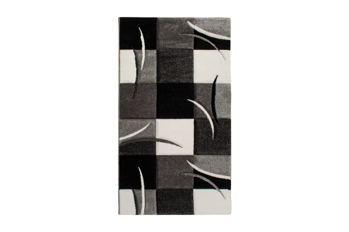 Friezematto London Patch 80x350 cm Musta - Musta - Pyöreät matot - Wilton-matto - Iso matto
 - Kuviollinen matto & värikäs matto