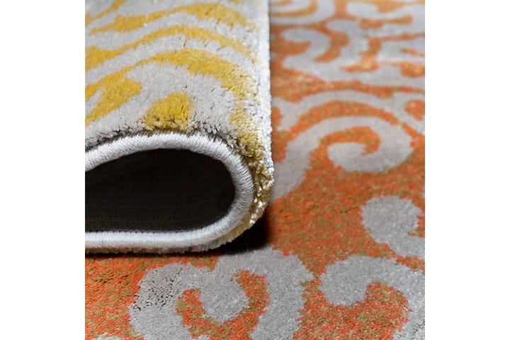 Matto Diamond Beige/Oranssi 160x230 - Pierre Cardin - Wilton-matto - Kuviollinen matto & värikäs matto