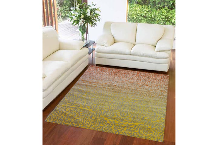 Matto Diamond Harmaa/Oranssi 160x230 - Pierre Cardin - Wilton-matto - Kuviollinen matto & värikäs matto
