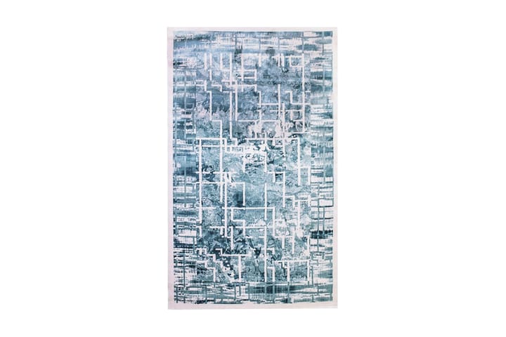 Matto Diamond Valkoinen/Turkoosi 160x230 - Pierre Cardin - Wilton-matto - Kuviollinen matto & värikäs matto