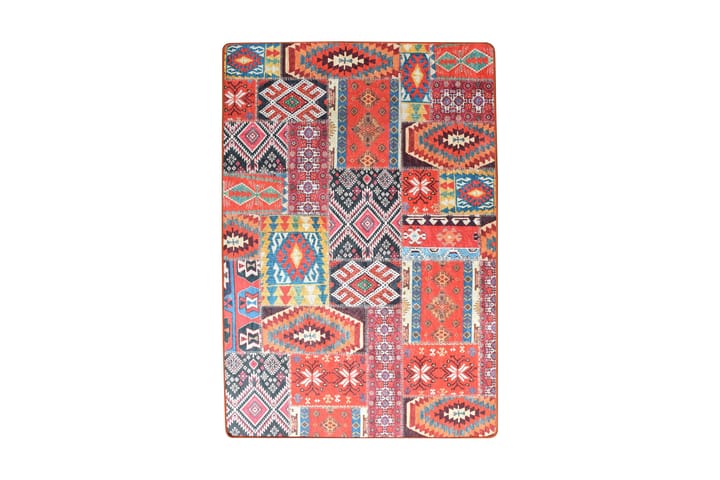 Matto Lapwurk 120x180 cm - Monivärinen / Sametti - Wilton-matto - Kuviollinen matto & värikäs matto