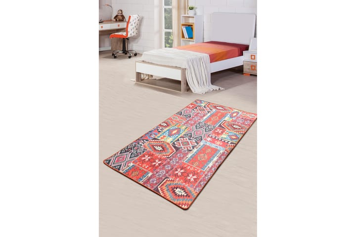 Matto Lapwurk 120x180 cm - Monivärinen / Sametti - Wilton-matto - Kuviollinen matto & värikäs matto