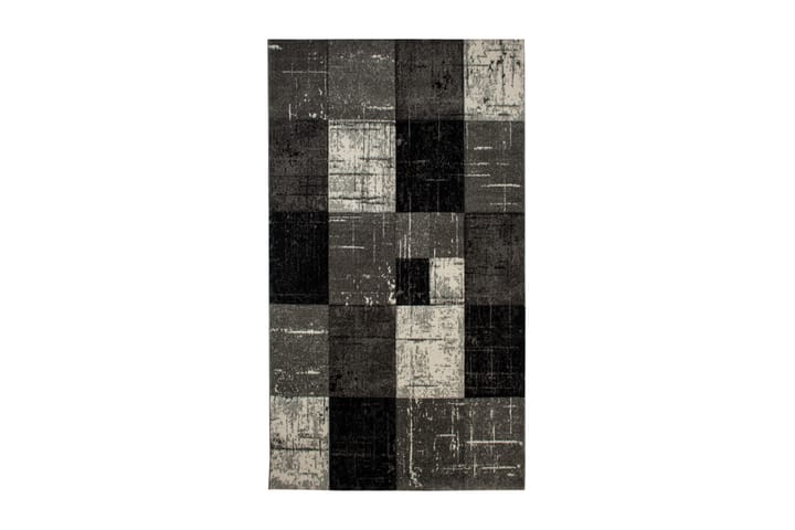 Matto London Square 80x150 cm Musta Musta - Musta - Pienet matot - Wilton-matto - Kuviollinen matto & värikäs matto