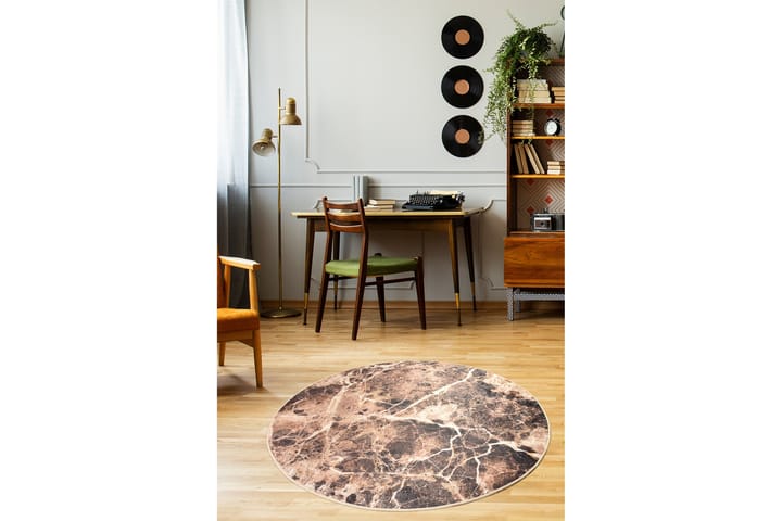 Matto Mozaika Pyöreä 100 cm - Monivärinen / Sametti - Pyöreät matot - Wilton-matto - Kuviollinen matto & värikäs matto