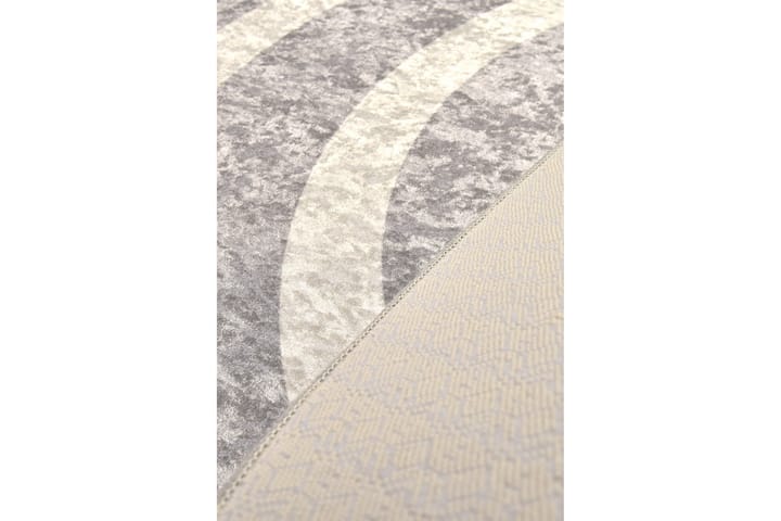 Matto Zilarra Pyöreä 100 cm - Hopea/Sametti - Pyöreät matot - Wilton-matto - Kuviollinen matto & värikäs matto