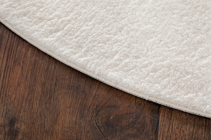 Wiltonmatto Softina Pyöreä Ø240 cm Valkoinen - Valkoinen - Wilton-matto - Kuviollinen matto & v�ärikäs matto