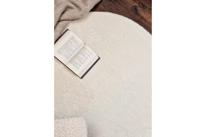 Wiltonmatto Softina Pyöreä Ø240 cm Valkoinen - Valkoinen - Wilton-matto - Kuviollinen matto & värikäs matto