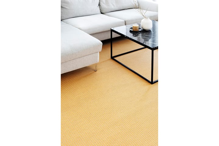 Matto Lyyra 80x250 cm Keltainen - VM Carpet - Pyöreät matot - Liukuestematot - Lattiasuoja