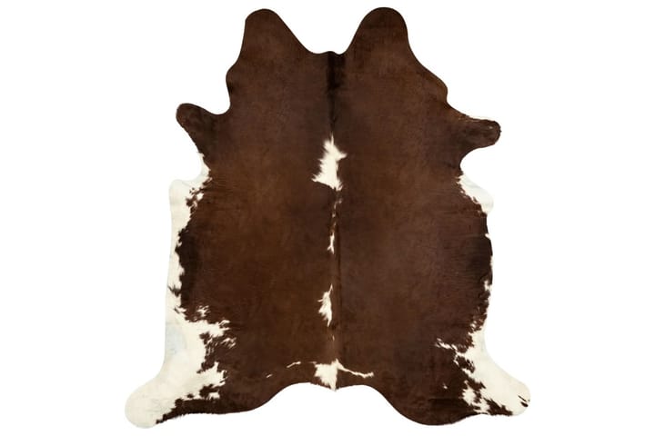 Aito lehmäntaljamatto ruskea ja valkoinen 150x170 cm - Ruskea - Talja & nahkamatto - Lehmännahka