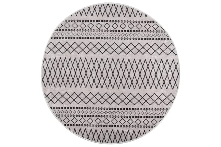 Matto pestävä Ï†120 cm musta ja valkoinen liukumaton - Monivärinen - Muovimatto