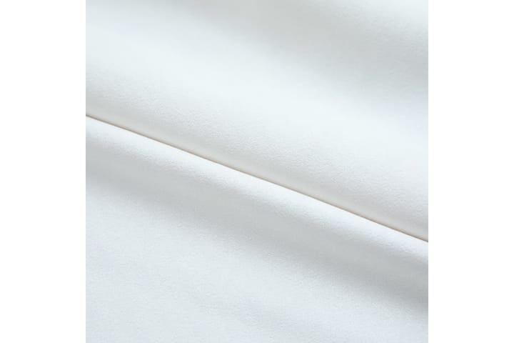 Pimennysverhot koukuilla 2 kpl luonnonvalkoinen 140x225 cm - Valkoinen - Pimennysverhot - Verhot