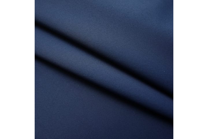 Pimennysverhot koukuilla 2 kpl sininen 140x175 cm - Sininen - Pimennysverhot - Verhot