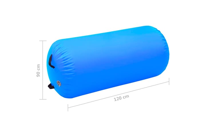 Täytettävä voimistelurulla pumpulla 120x90 cm PVC sininen - Sininen - Hierontapallo