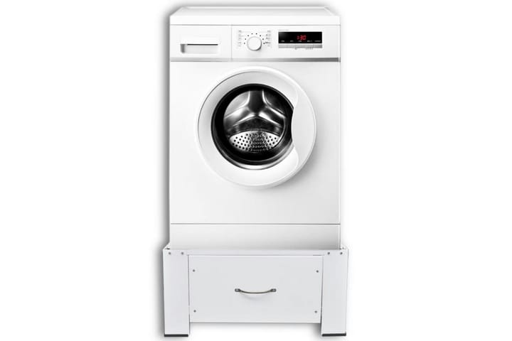 Pesukoneen Teline Laatikolla Valkoinen - Valkoinen - Edestä täytettävä pyykinpesukone